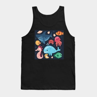 Happy Sea Life Animals Tank Top